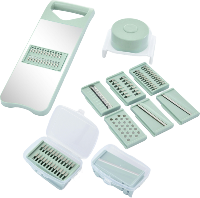 만능 채칼 야채 슬라이서 손보호 스텐 무채칼 비바니, 민트, 1개