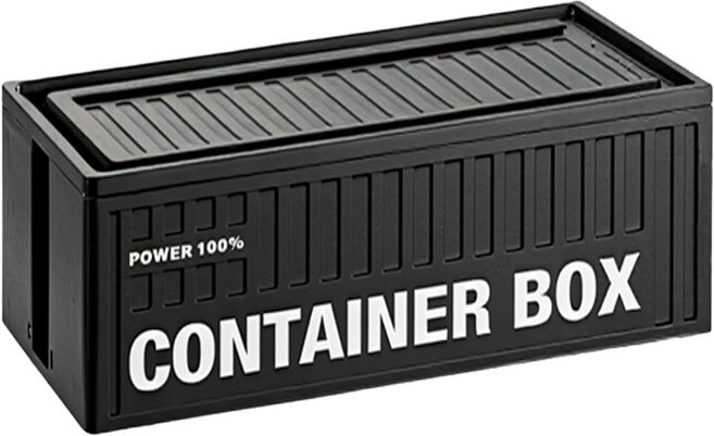 내집클로버 멀티탭정리함 컨테이너박스 선정리, 1개, 블랙