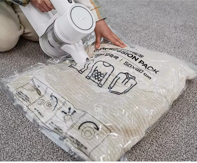 프리미엄 2중 의류 대형 이불 압축팩, 4개입, 1개