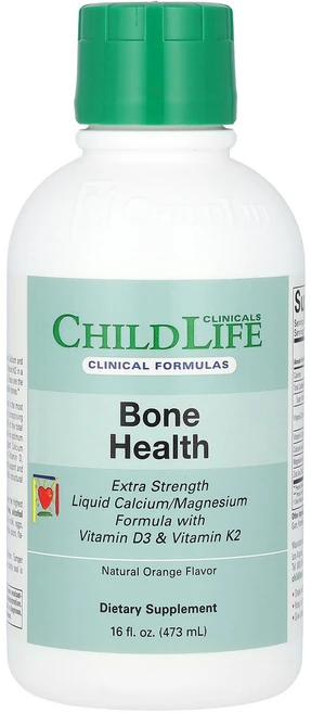 ChildLife Clinicals Liquid Calcium/Magnesium Formula with Vitamin D3 & Vitamin K2 Natural Orange, ChildLife Clinicals, Liquid Ca, 1개, 473ml - 쿠팡