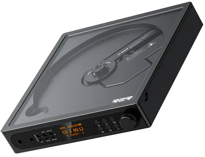 FiiO DM15 R2R 藍牙隨身Hi-Fi CD播放器, 黑色款, DM15-BK