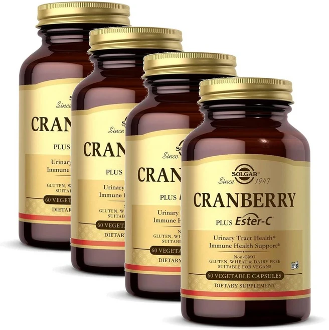 솔가 크랜베리 플러스 에스터-C 60 베지캡슐, 4개, 60정 - 쿠팡