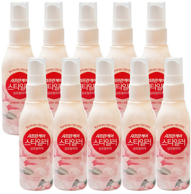 샤프란케어 스타일러 섬유탈취제 은은한향 500ml, 100ml, 10개