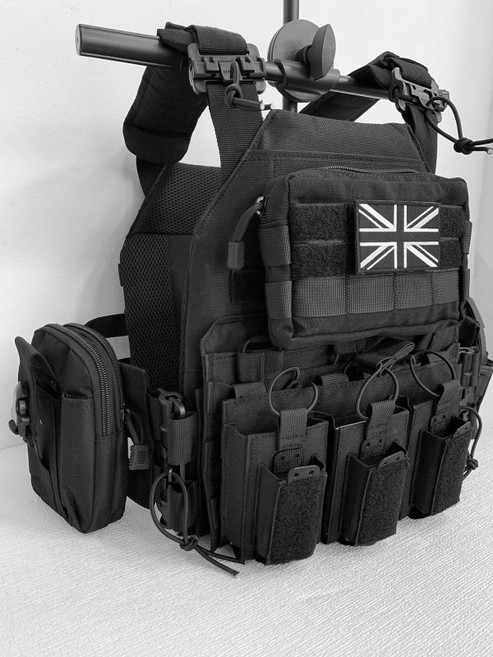 전투조끼 서바이벌 밀리터리 전술 무전기 워키토키 군인 파우치 택티컬 멀티포켓 군용, 1개