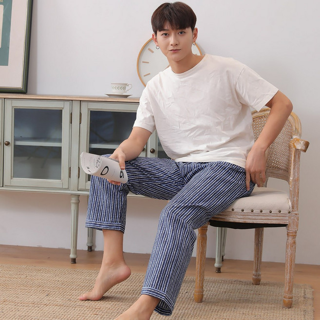 미미캐츠 0102 페어ST 9부 남여공용 파자마 잠옷바지 2매