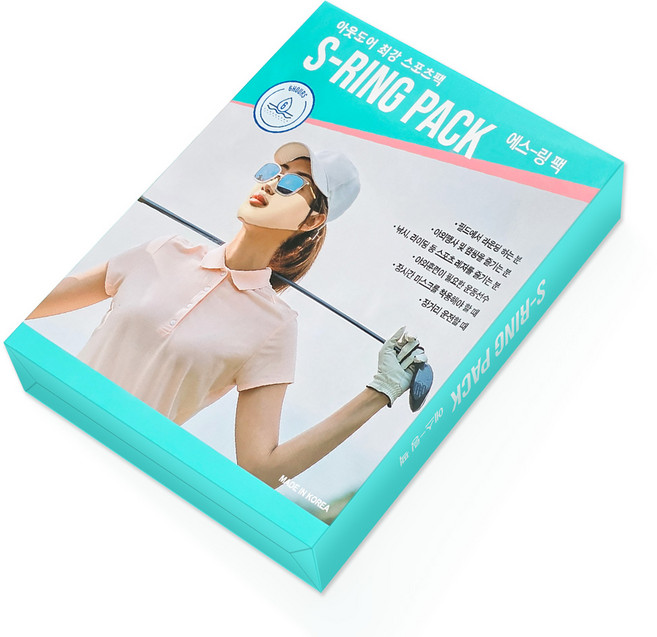 에스링팩 10매 / 스포츠 마스크팩 골프 라이딩 야외활동 자외선 차단 보습 쿨링패치, 2개