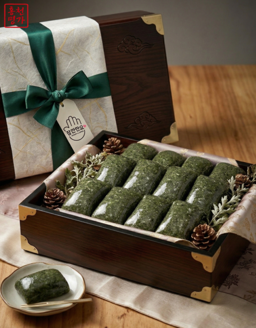 강원도 홍천 수리취떡 수리취인절미 취떡 수리취 아침식사대용 아이 부모님 건강간식 만나떡집, 1박스, 2kg