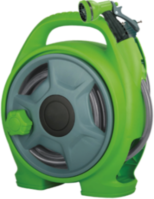 플라텍 미니호스릴 10M 세차 정원 호스릴, 1개, 그린