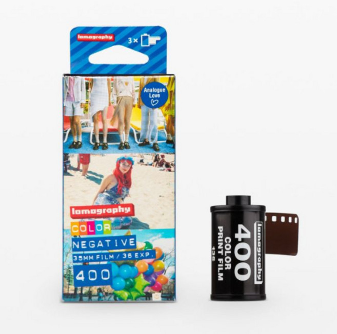 VIBE 501F 底片相機 (含電池) 復古膠卷相機 內建閃光燈, 樂魔 彩色 ISO400 單入拆盒, 1個