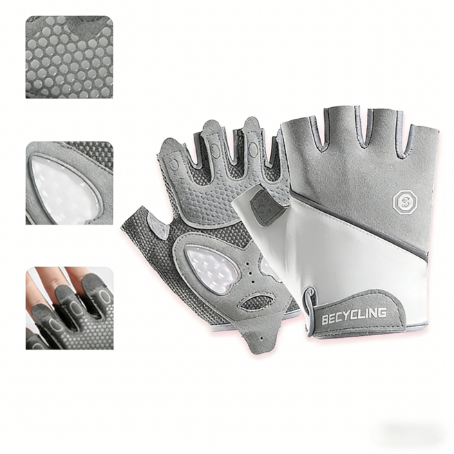 운동남녀 굳은살 방지 미끄럼 방지헬스장갑, 2개, 회색