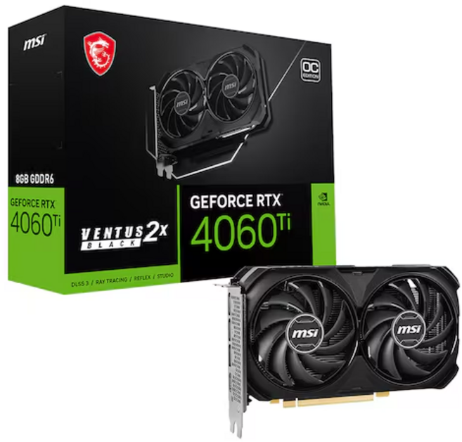 MSI 지포스 RTX 4060 Ti 벤투스 2X 블랙 OC D6 8GB 중고리퍼