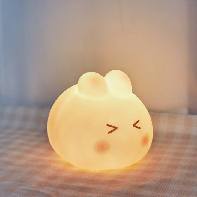 로앤제이 귀여운 동물 캐릭터 LED 무드등 수면등 취침등 조명, 찡긋 토끼