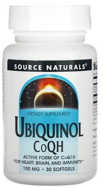 소스 Naturals 유비퀴놀 CoQH 100mg Serving - 30 캡슐, 30정, 1개