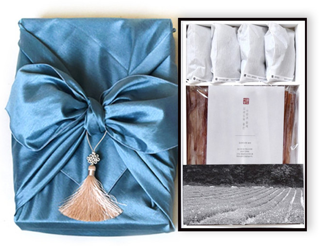 [고급 보자기포장 설 선물세트 특가] 마음담은 콩고물 도라지정과 설 명절 선물세트, 1개, 1.3kg