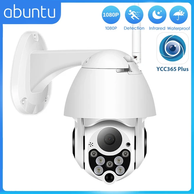 YCC365 Plus PTZ Wifi 카메라 야외 1080P HD CCTV 보안 4x 줌 방수 스피드 돔 무선 감시 New, 1080P NO SD Card / EU 플러그, 1, 1080P NO SD Card / EU 플러그