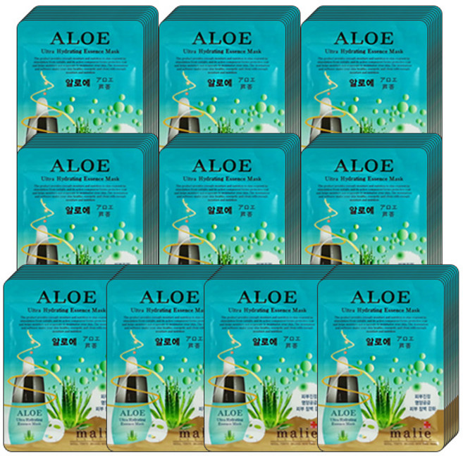 마리에 에센스 마스크팩 알로에 100매 시트마스크팩, 1개입, 100개