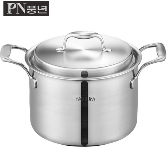 풍년 통5중 파비움 곰솥30cm 대용량 스텐곰통 대곰솥 삼계탕 백숙 곰탕 클래드공법 모든열원