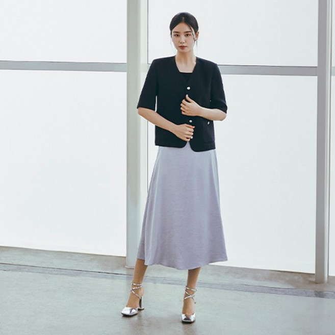 [최초가77000원]셀렙샵 에디션 24SS 사틴 롱 스커트