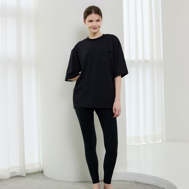 베이직엘르 래쉬가드 반바지 워터레깅스 브라탑 팬티 4종 세트 BEL-X022K