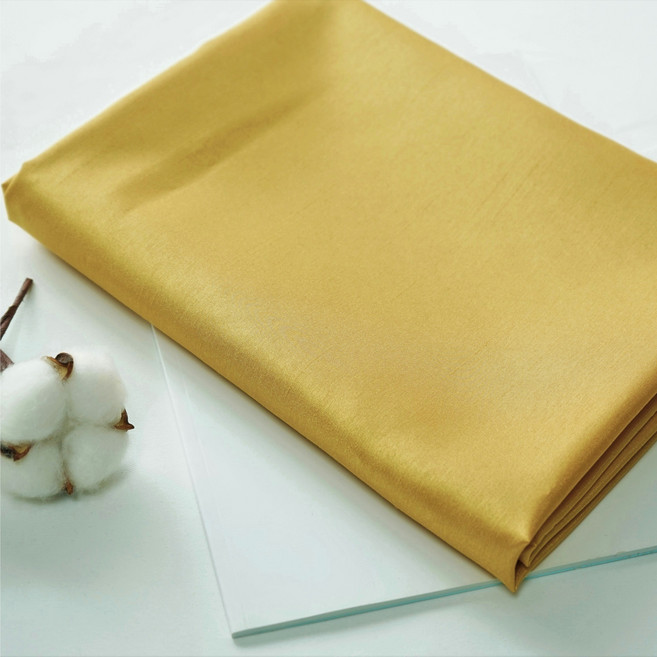 패브릭몰 샤틴슬라브 고급공단 두꺼운공단 양면원단 의류 곱창밴드 스크런치 배경천, 골드