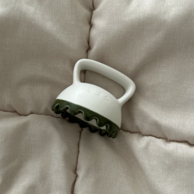 휠로스테라피 두피 괄사 그린(대) / 두피마사지 얼굴마사지 손잡이괄사, 1개