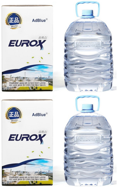 국산 유록스 요소수 10L 정품 롯데 애드블루 +전용자바라, 2세트, 1L