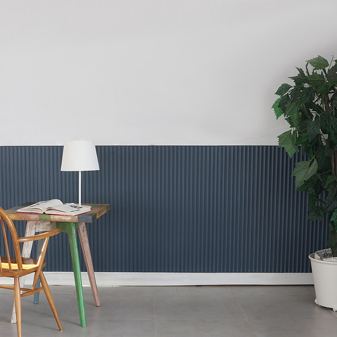 붙이는 반달형 템바보드 템파 침대헤드쿠션 셀프인테리어 폼블럭 보온단열 집꾸미기, 1개, 딥블루