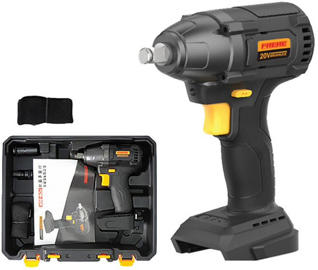 프레레 FCW-20N 20V 충전 임팩트 렌치 1/2인치 베어툴 케이스포함 디월트호환, 1개