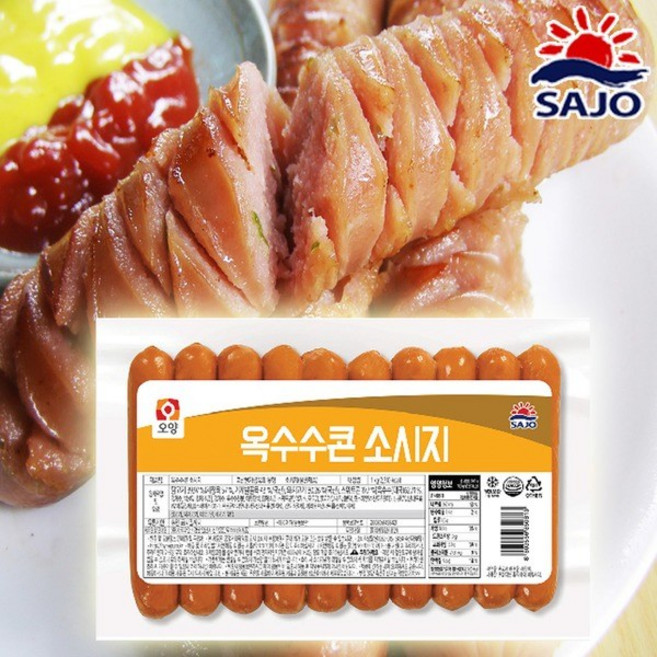 사조오양 옥수수콘 소시지, 1개, 1kg