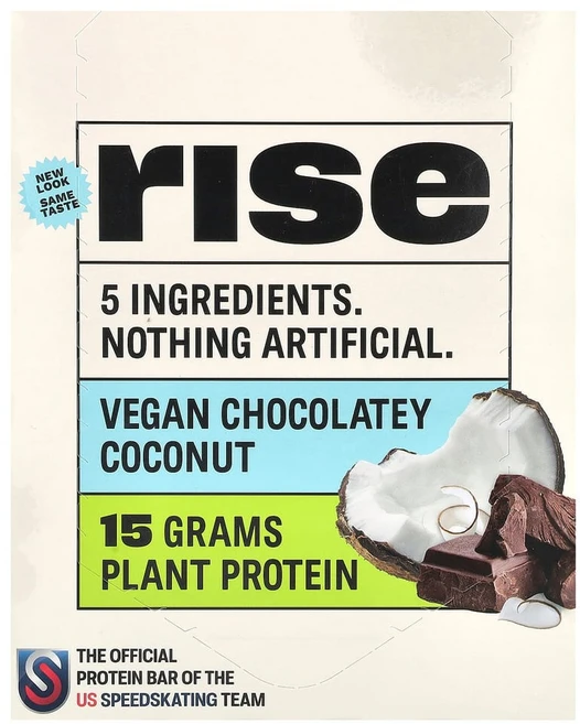 라이즈바 프로틴바 비건 초콜릿 코코넛 바 12개입 각 60g(2.1oz), RBA30836, 1개, 60g - 쿠팡