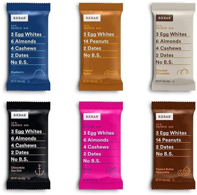RXBAR 단백질 바 6가지 버라이어티 팩 12개입 1세트, RXBAR 단백질 바 6가지 버라이어티 팩 12개입 1 - 쿠팡