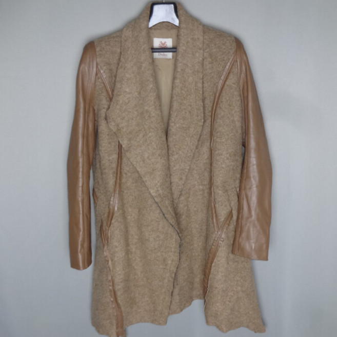 도호/여성88-101-160/양가죽배색모직하프코트자켓/달순구제159