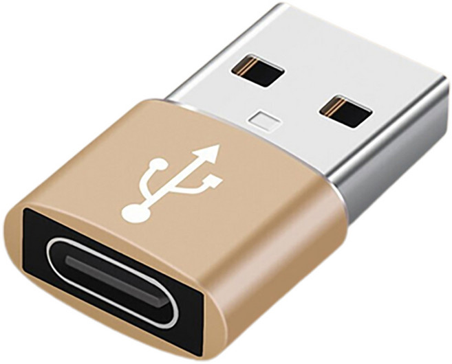 잇곰 스마트IG C 타입 to USB A 고속 변환 젠더, 2cm, 골드, 1개