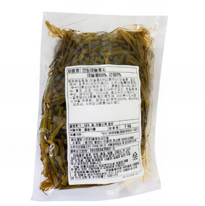 이음 마늘쫑지(간장), 1개, 1kg