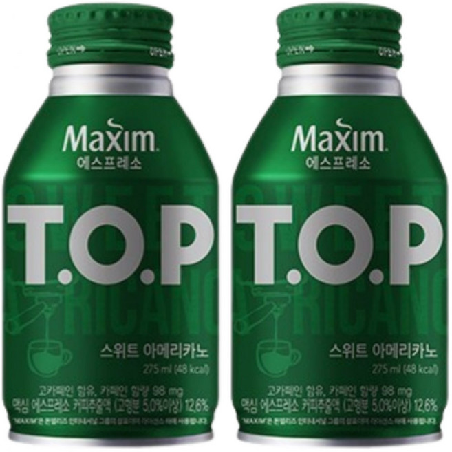 콜롬비아+브라질 원두 Maxim 티오피 스위트 아메리카노 275ml 24캔 프리미엄 커피음료