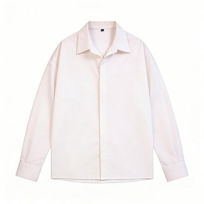 ANYOU 남성 데일리룩 긴팔 캐주얼 셔츠 루즈핏 셔츠