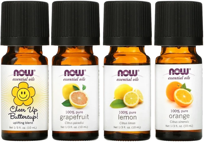 나우 푸드 솔루션즈 활력을 불어넣는 에센셜 오일 키트 4병 (각 10ml) NOW-07654 - 쿠팡