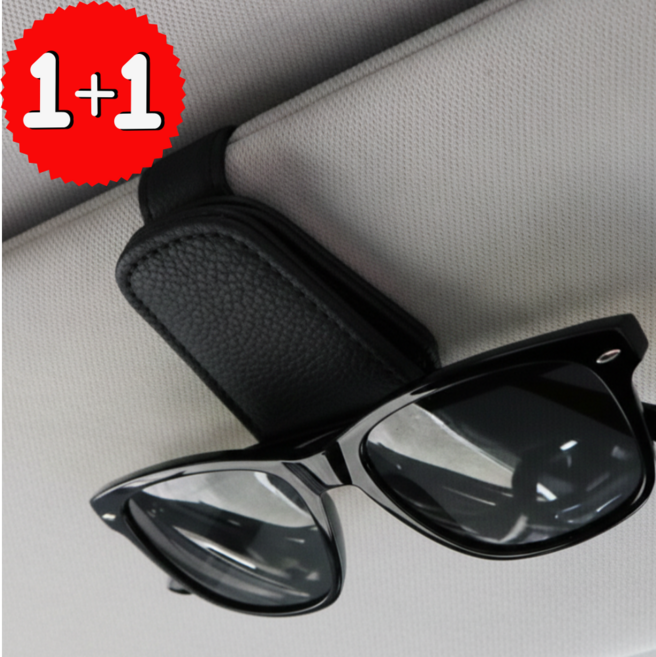 그로우파파 차량용 자동차 선글라스 안경 보관 클립, 2개, 블랙