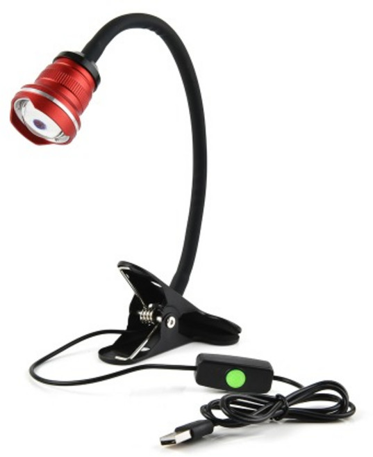 이모조 바다 루어 볼락 호래기 갈치 낚시 집어등, 1개, 레드-블랙, USB집어등