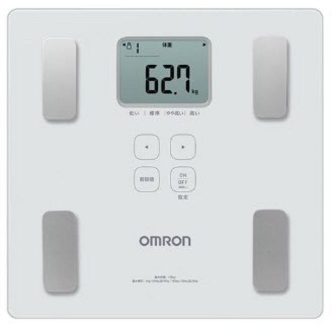 OMRON 歐姆龍 體重體脂肪計 HBF-236 數字清晰可見, 1個, 白色