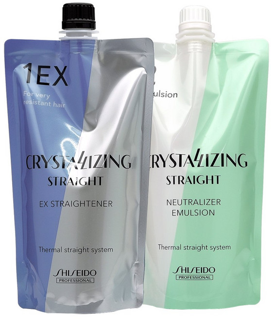 시세이도프로페셔널 크리스탈라이징 스트레이트 1제EX(곱슬)+2제(에멀전), 1개, 400ml