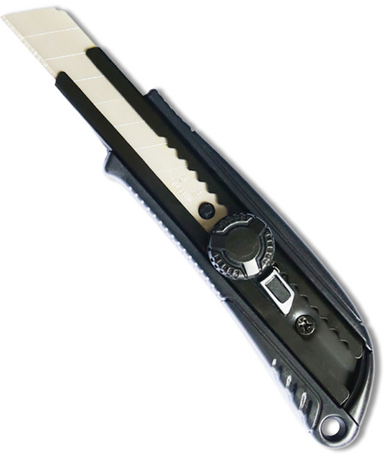 신성 커터칼 산업현장용 다이얼 고정방식 대형 18mm 고탄소강 커터칼 L702, 10개, 혼합색상