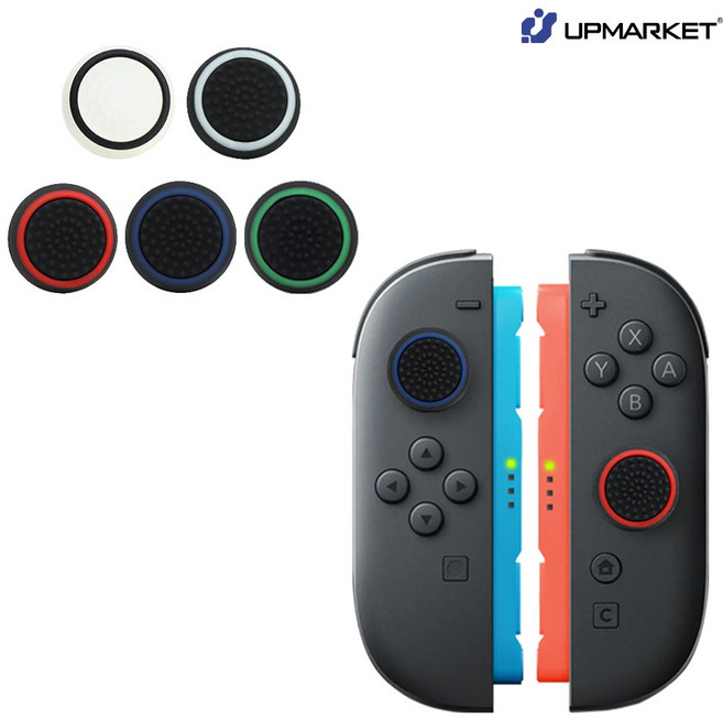 닌텐도 스위치2 조이콘 스틱커버 라인기본 스틱 캡 1개단품 프로콘2 호환, 업마켓 스위치2 라인 기본 스틱커버, 화이트 1개입, 1개, 업마켓 스위치2 라인 기본 스틱커버