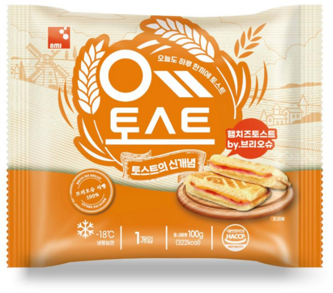 햄치즈토스트 브리오슈, 10개, 100g