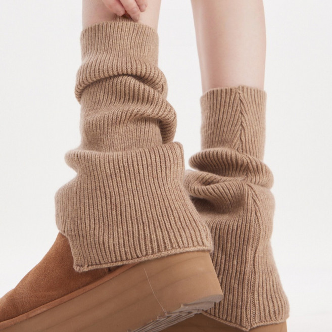 Banjiwu 여성 양말 순색 겨울 양말 커버 다리 워머 레그워머 발목 보호대 롱 레그 워머 무릎 위 양말 여성 종아리 양말 커버 장목 양말 중장기장 방한 용품 패션 1족