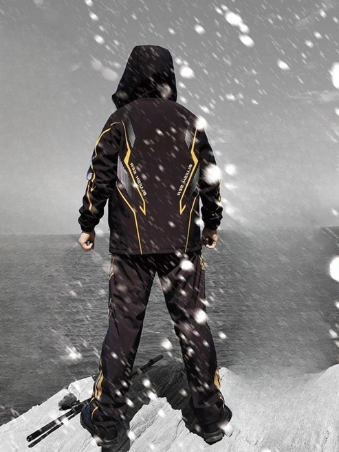 겨울 낚시복 고어텍스 윈터수트 바다 상하의 후드형, 2XL, 1개, 포레스트그린