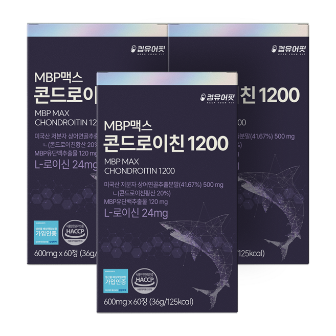 킵유어핏 콘드로이친 1200 MBP, 60정, 3개