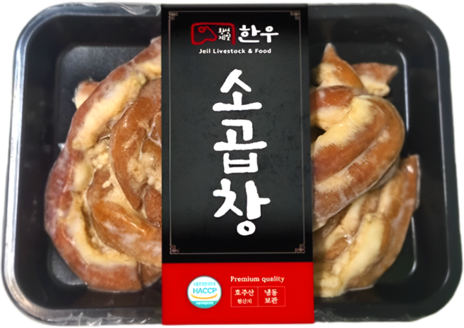횡성제일한우 초벌 소곱창 500g (소스 염통100g 추가) 구이 전골용, 1개