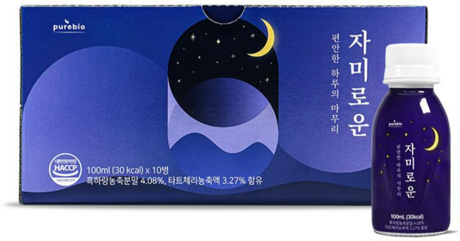 퓨어바이오 자미로운 편안한 하루의 마무리 릴렉스 음료, 10개, 100ml