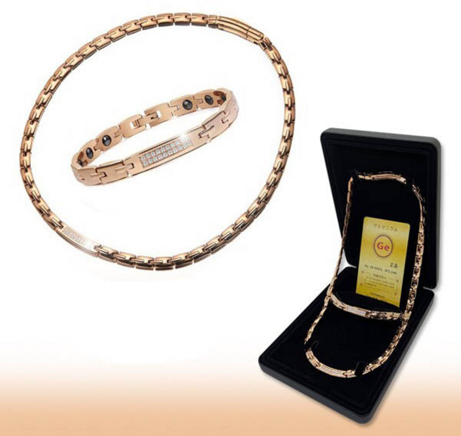 하나로 게르마늄 목걸이 큐빅 팔찌세트 고급 게르마늄 건강목걸이 효도선물 어버이날 건강쥬얼리, 1개